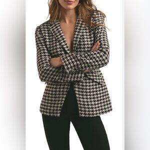 Favorite Daughter Black and White Houndstooth Blazer‎